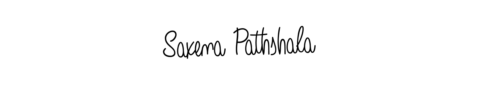 How to make Saxena Pathshala name signature. Use Angelique-Rose-font-FFP style for creating short signs online. This is the latest handwritten sign. Saxena Pathshala signature style 5 images and pictures png
