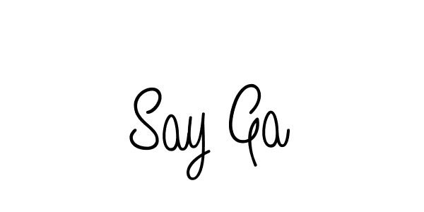Design your own signature with our free online signature maker. With this signature software, you can create a handwritten (Angelique-Rose-font-FFP) signature for name Say Ga. Say Ga signature style 5 images and pictures png