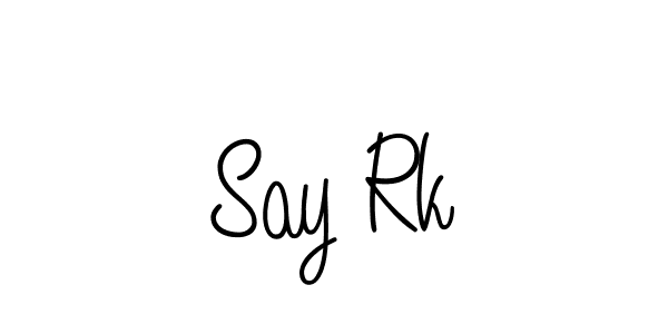 if you are searching for the best signature style for your name Say Rk. so please give up your signature search. here we have designed multiple signature styles  using Angelique-Rose-font-FFP. Say Rk signature style 5 images and pictures png