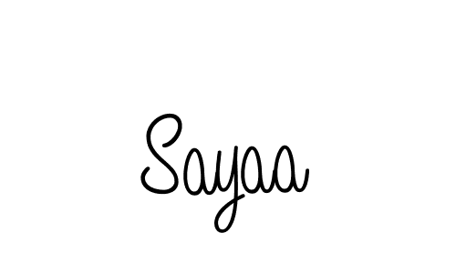 You should practise on your own different ways (Angelique-Rose-font-FFP) to write your name (Sayaa) in signature. don't let someone else do it for you. Sayaa signature style 5 images and pictures png