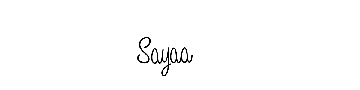 Use a signature maker to create a handwritten signature online. With this signature software, you can design (Angelique-Rose-font-FFP) your own signature for name Sayaa ❤️. Sayaa ❤️ signature style 5 images and pictures png