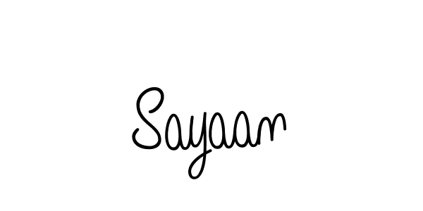 Create a beautiful signature design for name Sayaan. With this signature (Angelique-Rose-font-FFP) fonts, you can make a handwritten signature for free. Sayaan signature style 5 images and pictures png