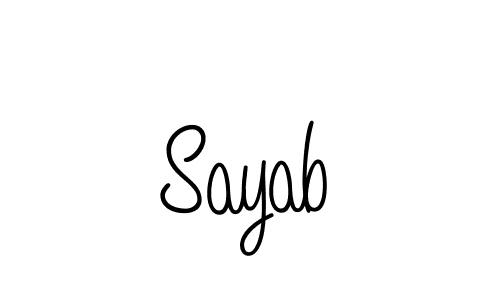 Also we have Sayab name is the best signature style. Create professional handwritten signature collection using Angelique-Rose-font-FFP autograph style. Sayab signature style 5 images and pictures png