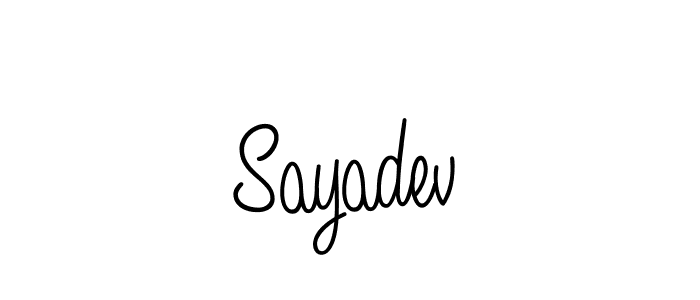 Make a beautiful signature design for name Sayadev. With this signature (Angelique-Rose-font-FFP) style, you can create a handwritten signature for free. Sayadev signature style 5 images and pictures png