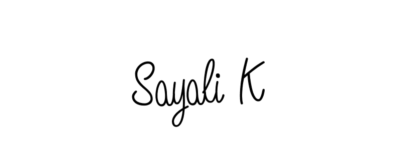 How to make Sayali K signature? Angelique-Rose-font-FFP is a professional autograph style. Create handwritten signature for Sayali K name. Sayali K signature style 5 images and pictures png
