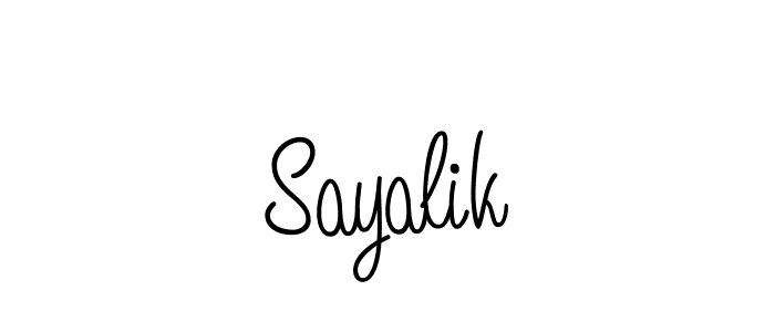 Sayalik stylish signature style. Best Handwritten Sign (Angelique-Rose-font-FFP) for my name. Handwritten Signature Collection Ideas for my name Sayalik. Sayalik signature style 5 images and pictures png