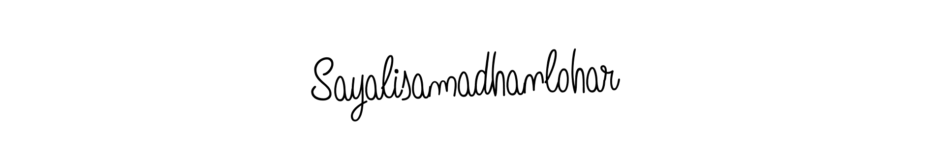 Make a beautiful signature design for name Sayalisamadhanlohar. With this signature (Angelique-Rose-font-FFP) style, you can create a handwritten signature for free. Sayalisamadhanlohar signature style 5 images and pictures png