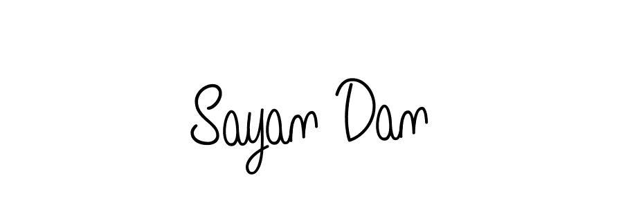 How to make Sayan Dan name signature. Use Angelique-Rose-font-FFP style for creating short signs online. This is the latest handwritten sign. Sayan Dan signature style 5 images and pictures png