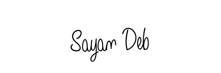 Create a beautiful signature design for name Sayan Deb. With this signature (Angelique-Rose-font-FFP) fonts, you can make a handwritten signature for free. Sayan Deb signature style 5 images and pictures png