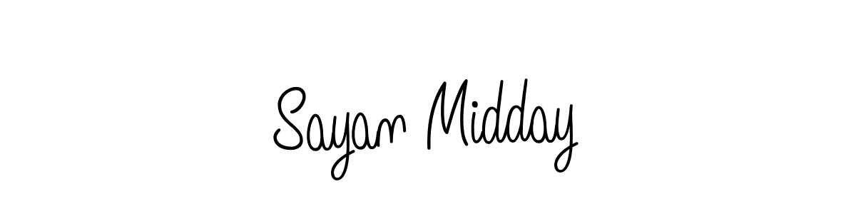 The best way (Angelique-Rose-font-FFP) to make a short signature is to pick only two or three words in your name. The name Sayan Midday include a total of six letters. For converting this name. Sayan Midday signature style 5 images and pictures png