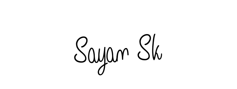 How to make Sayan Sk name signature. Use Angelique-Rose-font-FFP style for creating short signs online. This is the latest handwritten sign. Sayan Sk signature style 5 images and pictures png