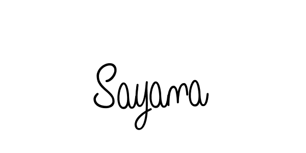 Make a beautiful signature design for name Sayana. With this signature (Angelique-Rose-font-FFP) style, you can create a handwritten signature for free. Sayana signature style 5 images and pictures png