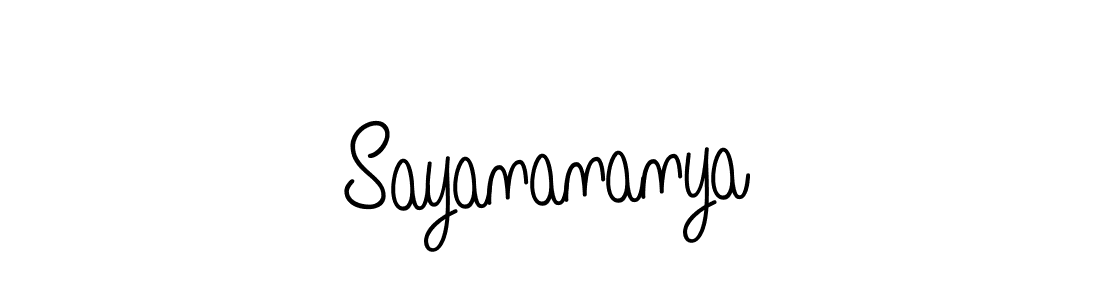 You should practise on your own different ways (Angelique-Rose-font-FFP) to write your name (Sayanananya) in signature. don't let someone else do it for you. Sayanananya signature style 5 images and pictures png