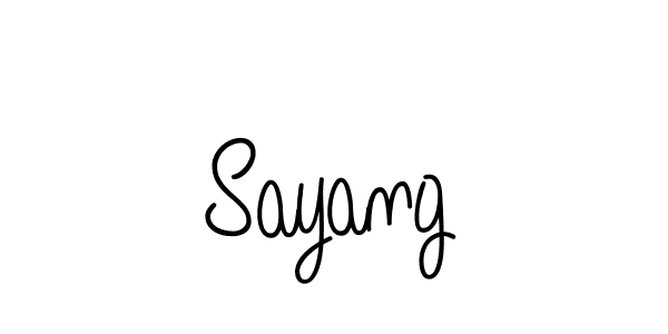 Design your own signature with our free online signature maker. With this signature software, you can create a handwritten (Angelique-Rose-font-FFP) signature for name Sayang. Sayang signature style 5 images and pictures png