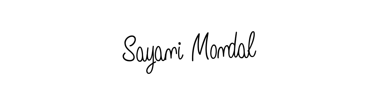 Use a signature maker to create a handwritten signature online. With this signature software, you can design (Angelique-Rose-font-FFP) your own signature for name Sayani Mondal. Sayani Mondal signature style 5 images and pictures png