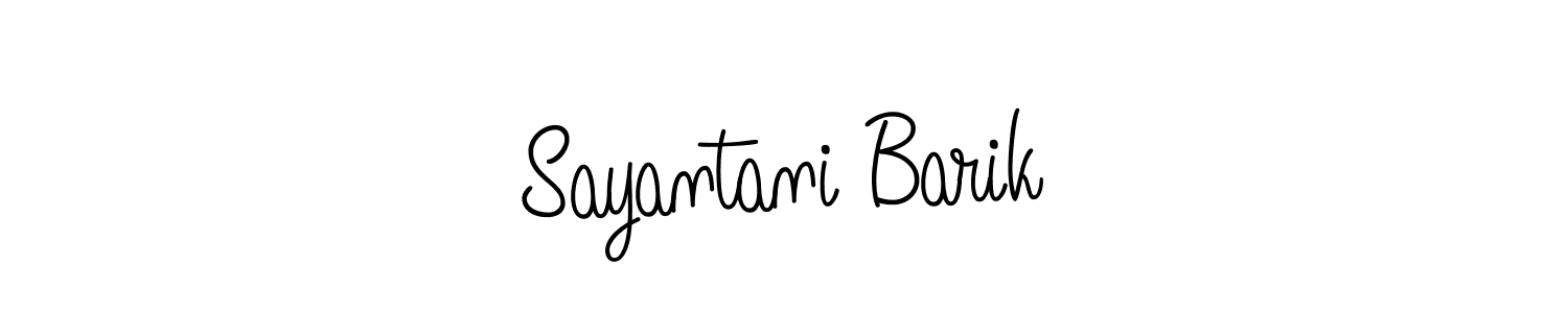Sayantani Barik stylish signature style. Best Handwritten Sign (Angelique-Rose-font-FFP) for my name. Handwritten Signature Collection Ideas for my name Sayantani Barik. Sayantani Barik signature style 5 images and pictures png
