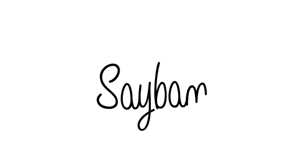 Create a beautiful signature design for name Sayban. With this signature (Angelique-Rose-font-FFP) fonts, you can make a handwritten signature for free. Sayban signature style 5 images and pictures png