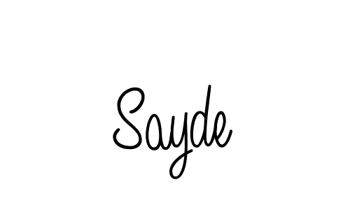 Design your own signature with our free online signature maker. With this signature software, you can create a handwritten (Angelique-Rose-font-FFP) signature for name Sayde. Sayde signature style 5 images and pictures png