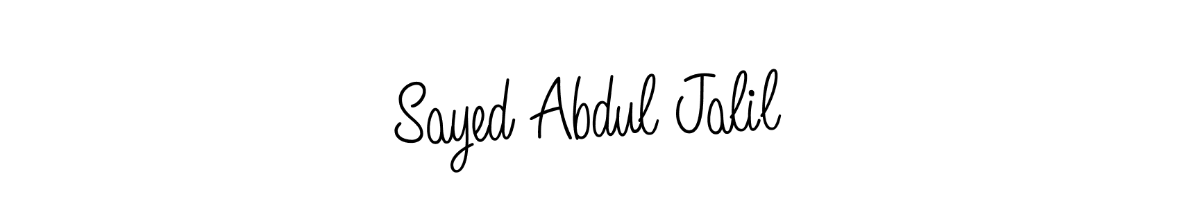 Create a beautiful signature design for name Sayed Abdul Jalil. With this signature (Angelique-Rose-font-FFP) fonts, you can make a handwritten signature for free. Sayed Abdul Jalil signature style 5 images and pictures png