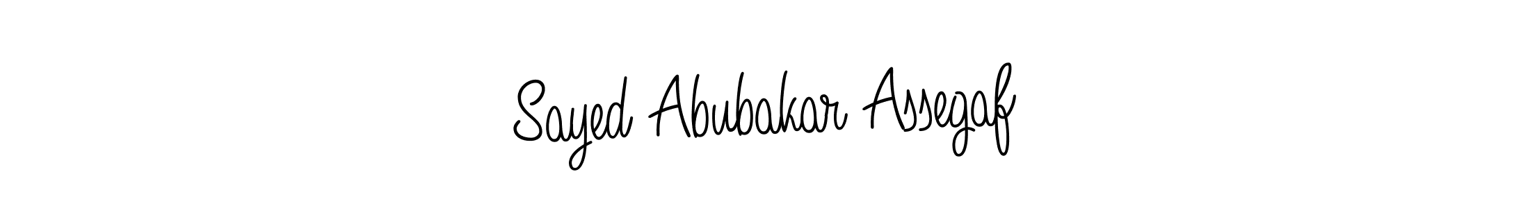 Also we have Sayed Abubakar Assegaf name is the best signature style. Create professional handwritten signature collection using Angelique-Rose-font-FFP autograph style. Sayed Abubakar Assegaf signature style 5 images and pictures png