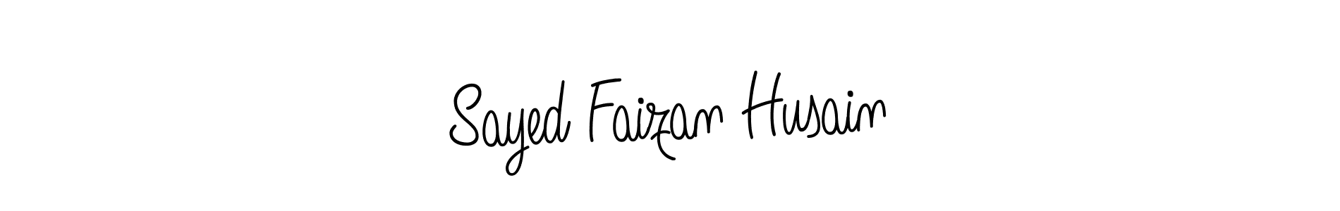 Design your own signature with our free online signature maker. With this signature software, you can create a handwritten (Angelique-Rose-font-FFP) signature for name Sayed Faizan Husain. Sayed Faizan Husain signature style 5 images and pictures png
