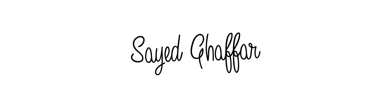 Make a beautiful signature design for name Sayed Ghaffar. With this signature (Angelique-Rose-font-FFP) style, you can create a handwritten signature for free. Sayed Ghaffar signature style 5 images and pictures png