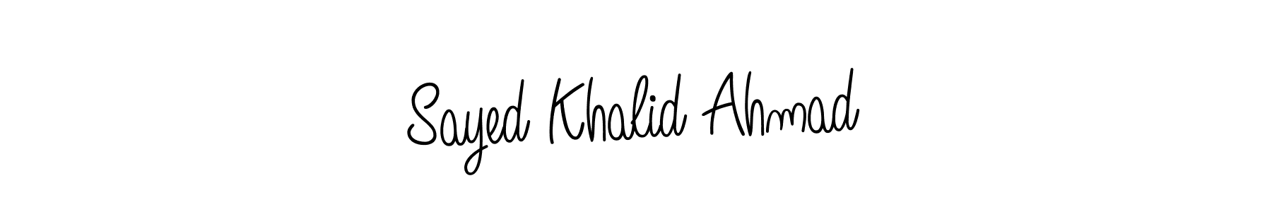 Use a signature maker to create a handwritten signature online. With this signature software, you can design (Angelique-Rose-font-FFP) your own signature for name Sayed Khalid Ahmad. Sayed Khalid Ahmad signature style 5 images and pictures png