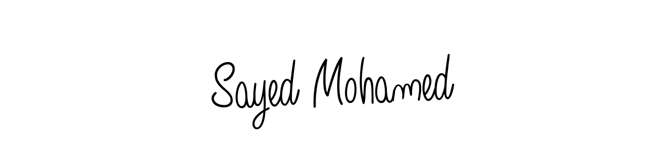 Use a signature maker to create a handwritten signature online. With this signature software, you can design (Angelique-Rose-font-FFP) your own signature for name Sayed Mohamed. Sayed Mohamed signature style 5 images and pictures png