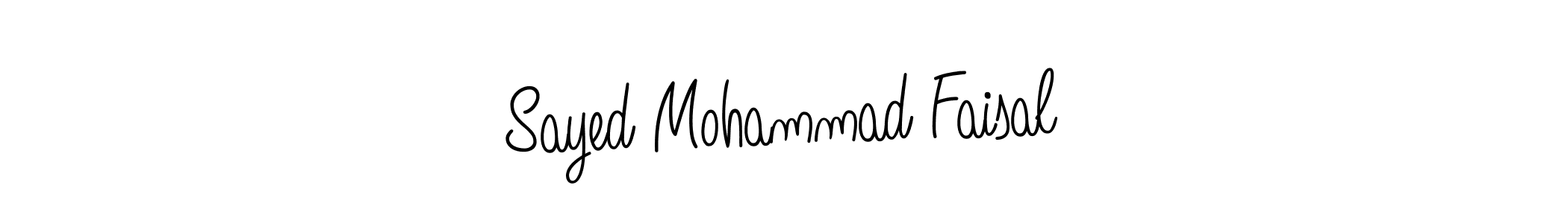 Design your own signature with our free online signature maker. With this signature software, you can create a handwritten (Angelique-Rose-font-FFP) signature for name Sayed Mohammad Faisal. Sayed Mohammad Faisal signature style 5 images and pictures png