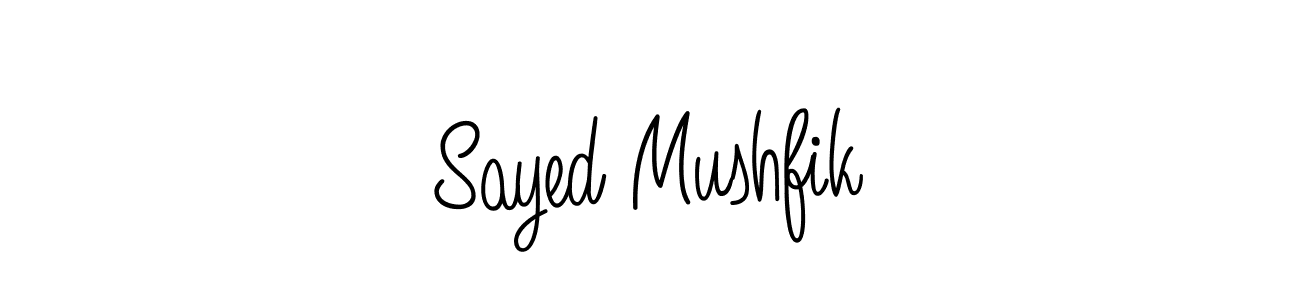 Make a beautiful signature design for name Sayed Mushfik. With this signature (Angelique-Rose-font-FFP) style, you can create a handwritten signature for free. Sayed Mushfik signature style 5 images and pictures png