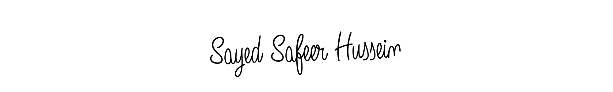 How to make Sayed Safeer Hussein name signature. Use Angelique-Rose-font-FFP style for creating short signs online. This is the latest handwritten sign. Sayed Safeer Hussein signature style 5 images and pictures png