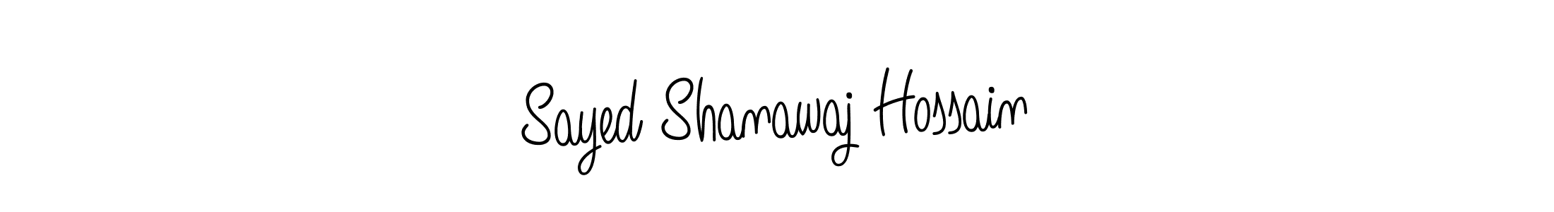 How to make Sayed Shanawaj Hossain name signature. Use Angelique-Rose-font-FFP style for creating short signs online. This is the latest handwritten sign. Sayed Shanawaj Hossain signature style 5 images and pictures png