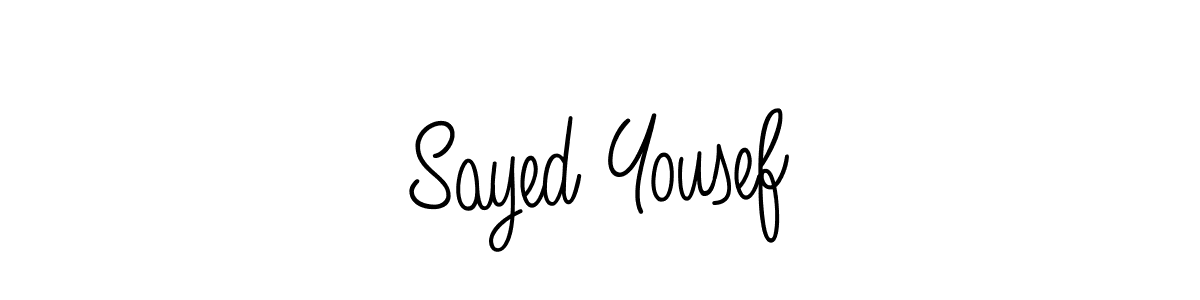 Make a beautiful signature design for name Sayed Yousef. With this signature (Angelique-Rose-font-FFP) style, you can create a handwritten signature for free. Sayed Yousef signature style 5 images and pictures png