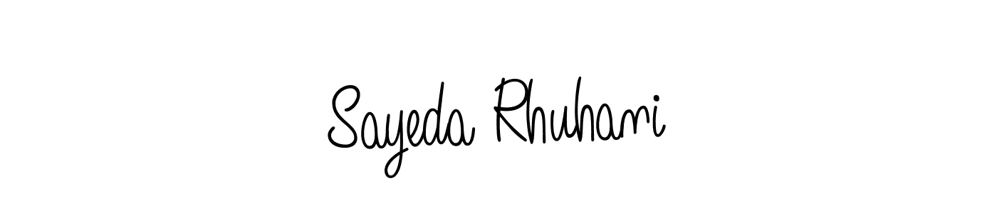 Design your own signature with our free online signature maker. With this signature software, you can create a handwritten (Angelique-Rose-font-FFP) signature for name Sayeda Rhuhani. Sayeda Rhuhani signature style 5 images and pictures png