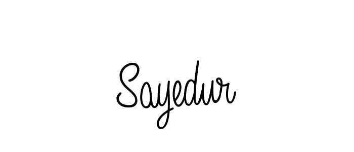 Make a beautiful signature design for name Sayedur. With this signature (Angelique-Rose-font-FFP) style, you can create a handwritten signature for free. Sayedur signature style 5 images and pictures png