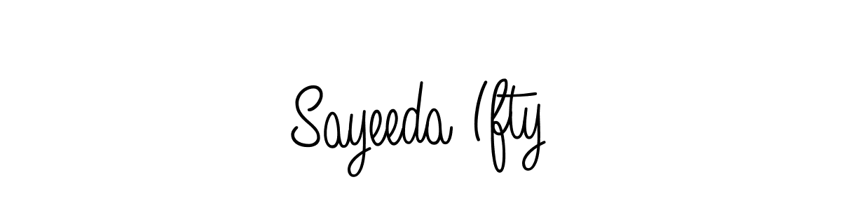 Use a signature maker to create a handwritten signature online. With this signature software, you can design (Angelique-Rose-font-FFP) your own signature for name Sayeeda Ifty. Sayeeda Ifty signature style 5 images and pictures png