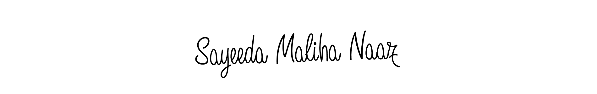 How to make Sayeeda Maliha Naaz signature? Angelique-Rose-font-FFP is a professional autograph style. Create handwritten signature for Sayeeda Maliha Naaz name. Sayeeda Maliha Naaz signature style 5 images and pictures png