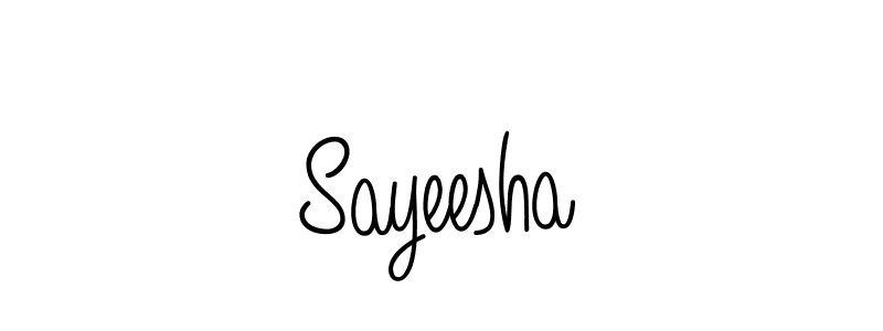 Use a signature maker to create a handwritten signature online. With this signature software, you can design (Angelique-Rose-font-FFP) your own signature for name Sayeesha. Sayeesha signature style 5 images and pictures png