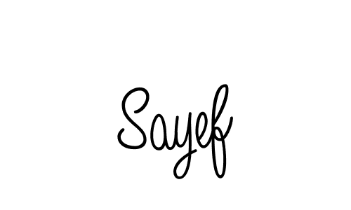 The best way (Angelique-Rose-font-FFP) to make a short signature is to pick only two or three words in your name. The name Sayef include a total of six letters. For converting this name. Sayef signature style 5 images and pictures png