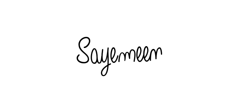 Sayemeen stylish signature style. Best Handwritten Sign (Angelique-Rose-font-FFP) for my name. Handwritten Signature Collection Ideas for my name Sayemeen. Sayemeen signature style 5 images and pictures png