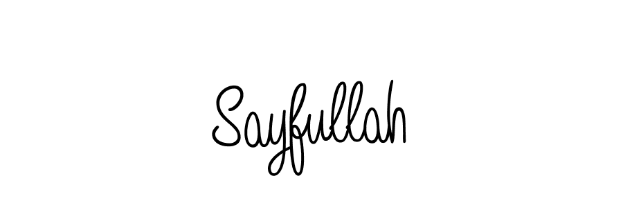 Make a beautiful signature design for name Sayfullah. With this signature (Angelique-Rose-font-FFP) style, you can create a handwritten signature for free. Sayfullah signature style 5 images and pictures png