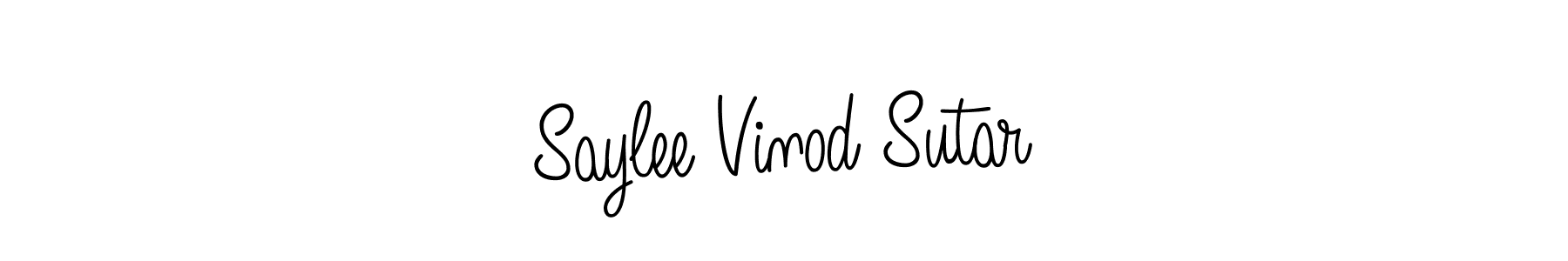 This is the best signature style for the Saylee Vinod Sutar name. Also you like these signature font (Angelique-Rose-font-FFP). Mix name signature. Saylee Vinod Sutar signature style 5 images and pictures png