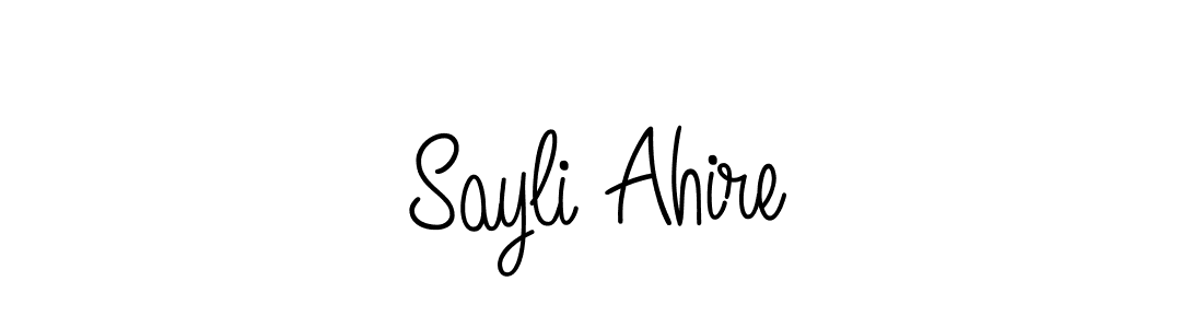 The best way (Angelique-Rose-font-FFP) to make a short signature is to pick only two or three words in your name. The name Sayli Ahire include a total of six letters. For converting this name. Sayli Ahire signature style 5 images and pictures png