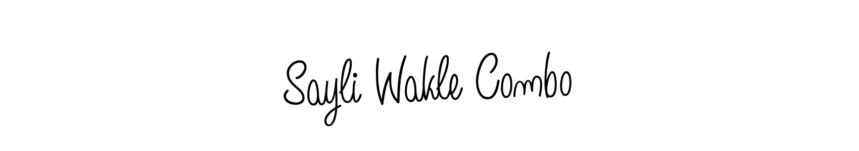 How to make Sayli Wakle Combo signature? Angelique-Rose-font-FFP is a professional autograph style. Create handwritten signature for Sayli Wakle Combo name. Sayli Wakle Combo signature style 5 images and pictures png