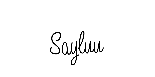 How to make Sayluu name signature. Use Angelique-Rose-font-FFP style for creating short signs online. This is the latest handwritten sign. Sayluu signature style 5 images and pictures png