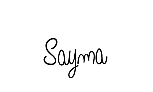 Use a signature maker to create a handwritten signature online. With this signature software, you can design (Angelique-Rose-font-FFP) your own signature for name Sayma. Sayma signature style 5 images and pictures png