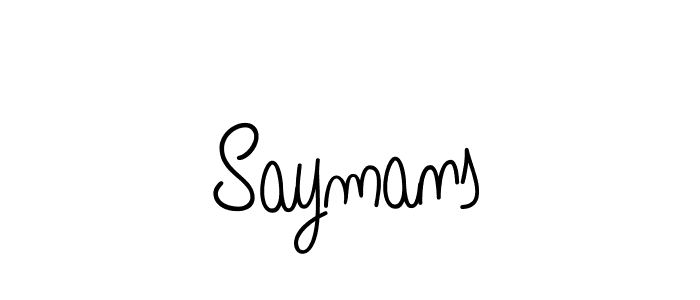 Similarly Angelique-Rose-font-FFP is the best handwritten signature design. Signature creator online .You can use it as an online autograph creator for name Saymans. Saymans signature style 5 images and pictures png