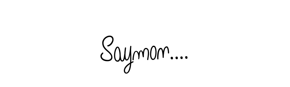 How to make Saymon…. name signature. Use Angelique-Rose-font-FFP style for creating short signs online. This is the latest handwritten sign. Saymon…. signature style 5 images and pictures png