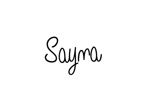 Create a beautiful signature design for name Sayna. With this signature (Angelique-Rose-font-FFP) fonts, you can make a handwritten signature for free. Sayna signature style 5 images and pictures png