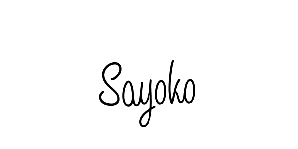 Design your own signature with our free online signature maker. With this signature software, you can create a handwritten (Angelique-Rose-font-FFP) signature for name Sayoko. Sayoko signature style 5 images and pictures png